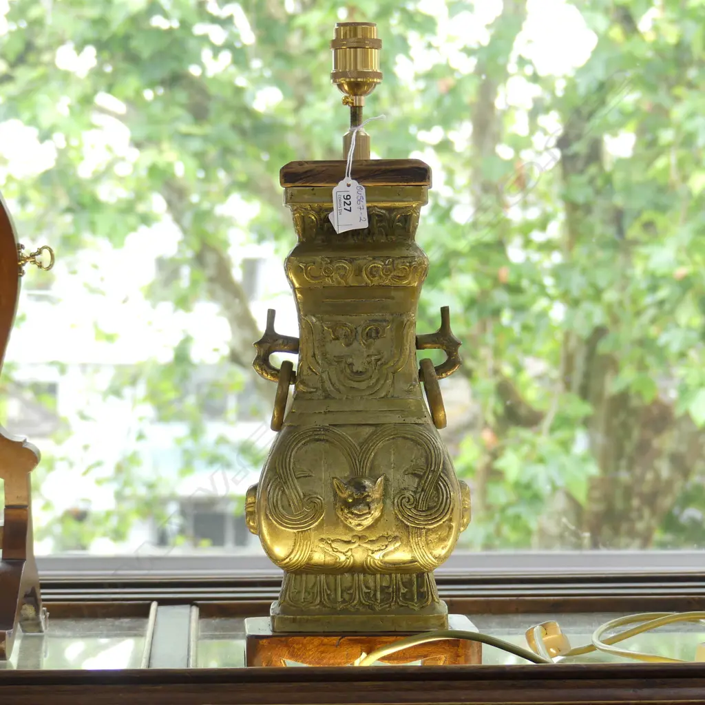 CHINESE BRASS TABLE LAMP BASE ##RTV## Image 1++