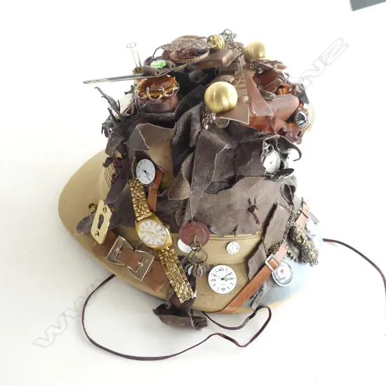 SEAN FOOT STEAM PUNK WEARABLE ART HAT (THOUGH HEAVY!) 