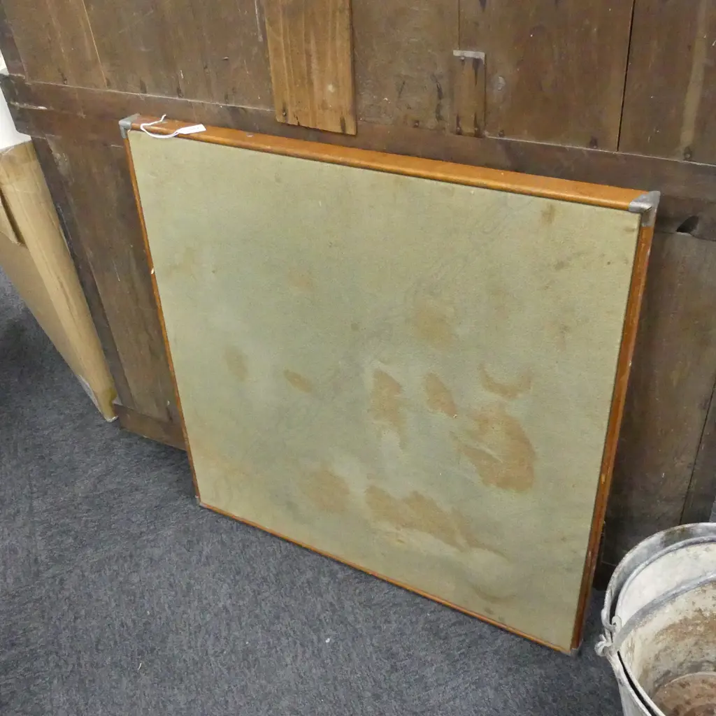 OLD FOLDING FELT TOPPED CARD TABLE (STAINS TO FELT)  Image 1++