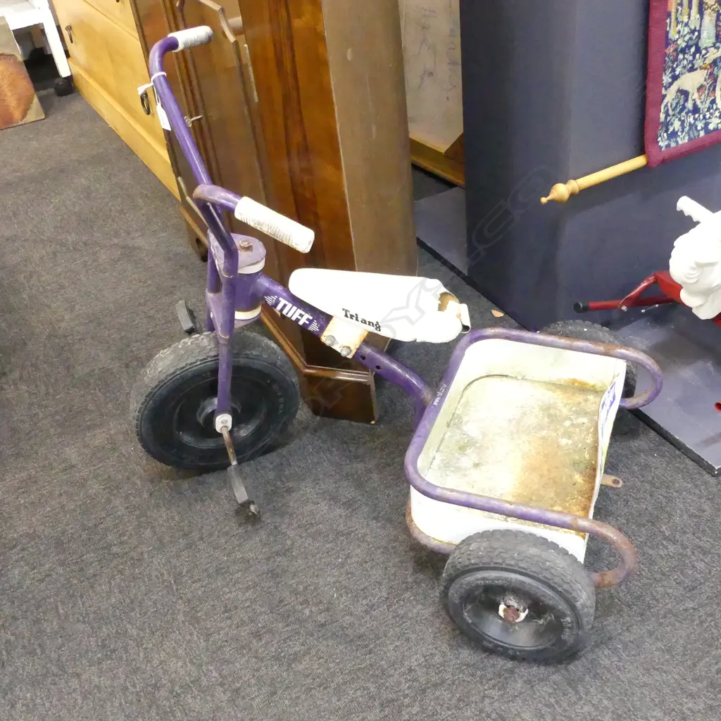 VINTAGE TRI-ANG 'TUFF' KIDS PEDAL TRIKE AF Image 1++