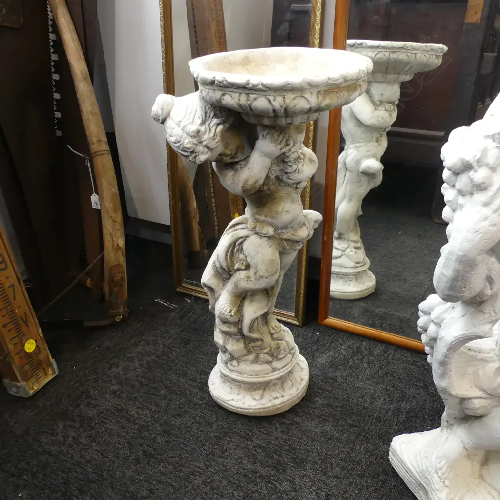 BIRD BATH GARDEN ORNAMENT H. 610MM Image 1++