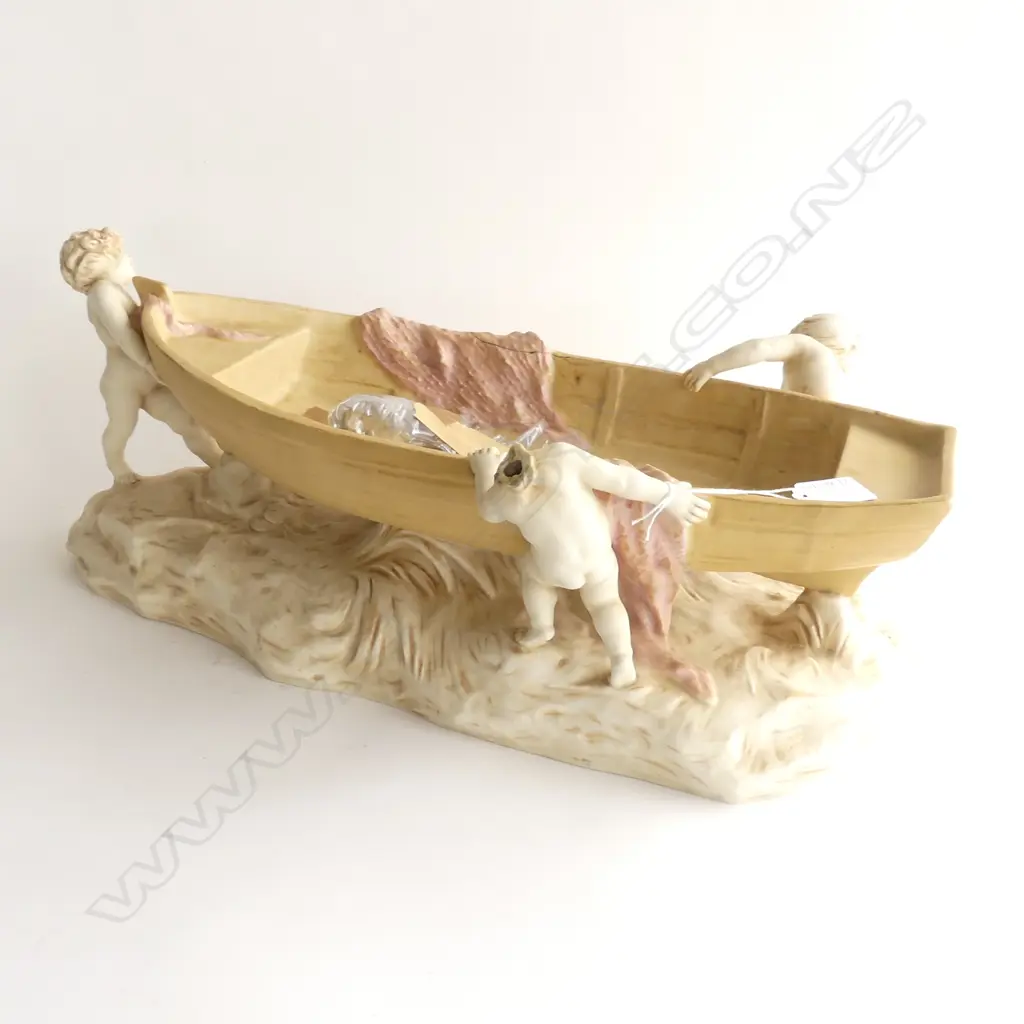 ANTIQUE ROYAL DUX FRUIT BOWL AF L.530mm Image 1++