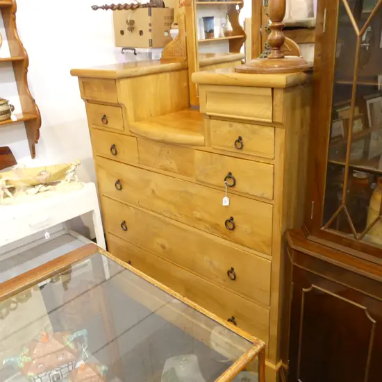 WOODWRIGHTS KAURI 10 DRAWER SCOTCH DRESSER w. MIRROR 1300x500x1950mm 