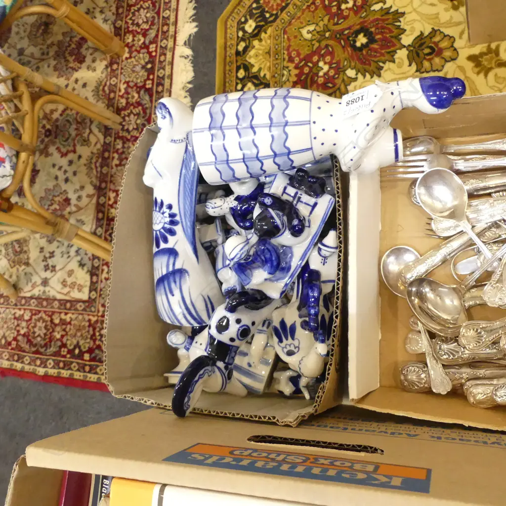 19 RUSSIAN HAND PAINTED FIGURINES LARGEST Image 1++