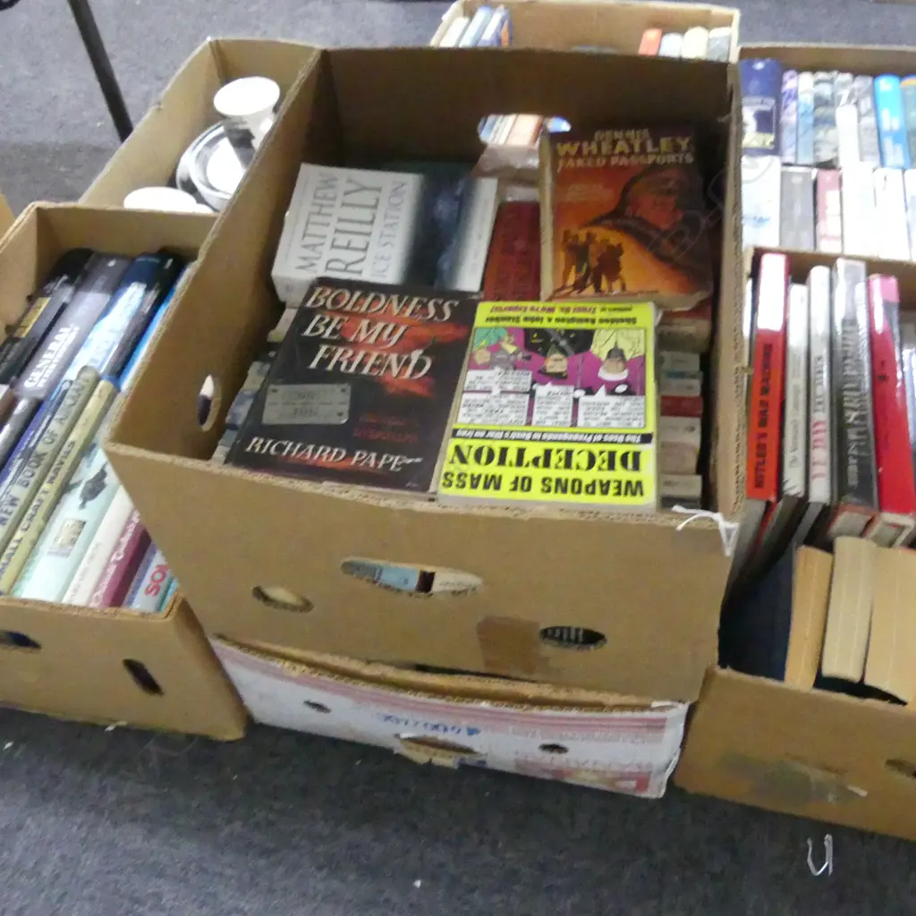 2 BOX LOTS BOOKS; MILITARY INTEREST Image 1++