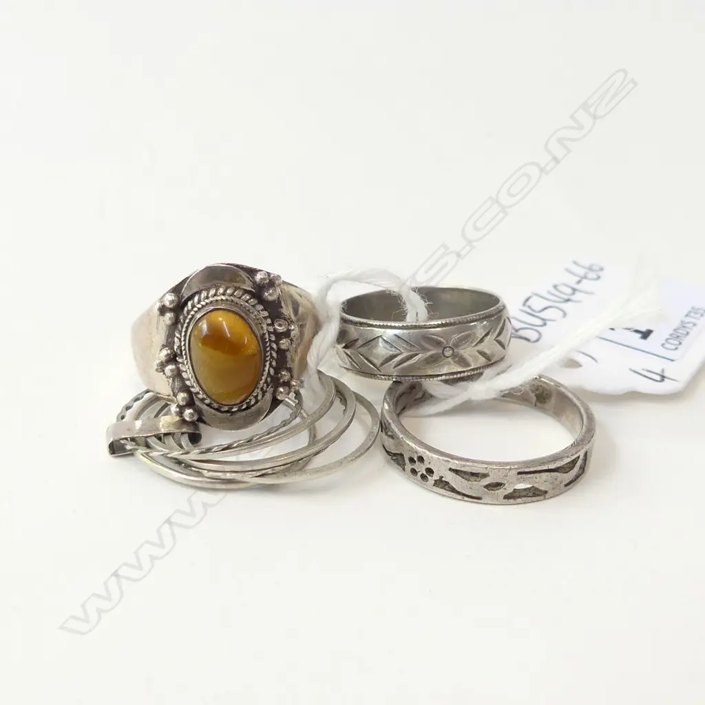 4 x STERLING RINGS Image 1++