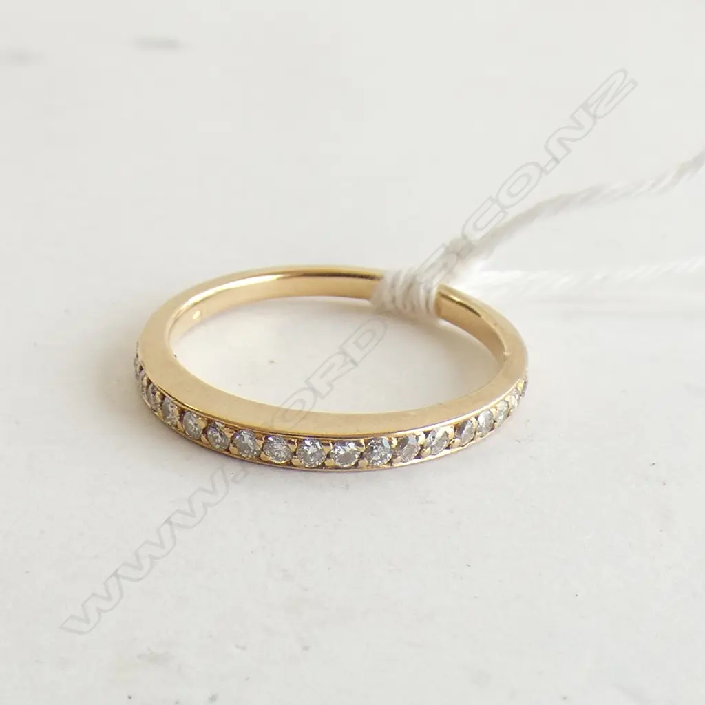 18ct gold diamond wedding band Image 1++