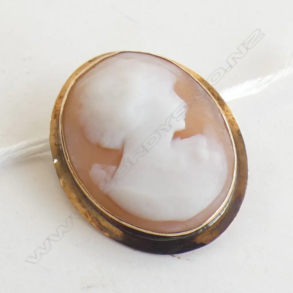 small 14ct gold cameo brooch Image 1++