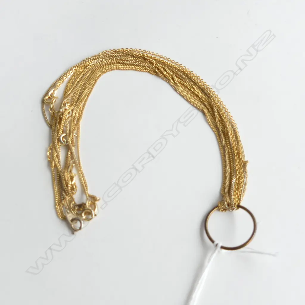 8 ROLLED GOLD CHAINS (minor wear) Image 1++