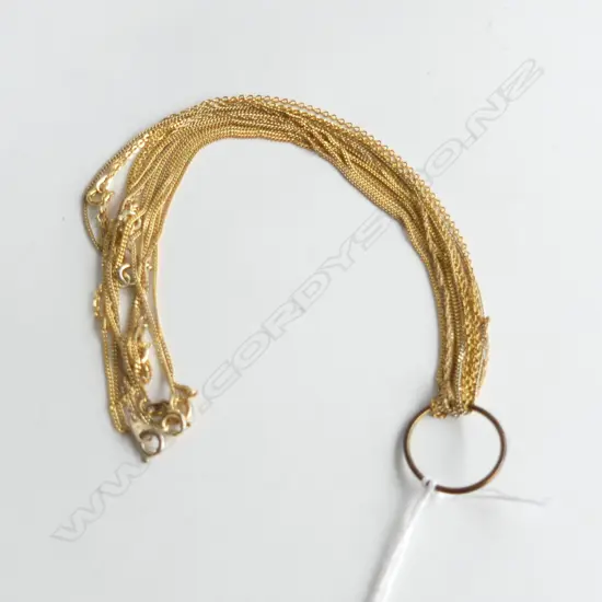 8 ROLLED GOLD CHAINS (minor wear)