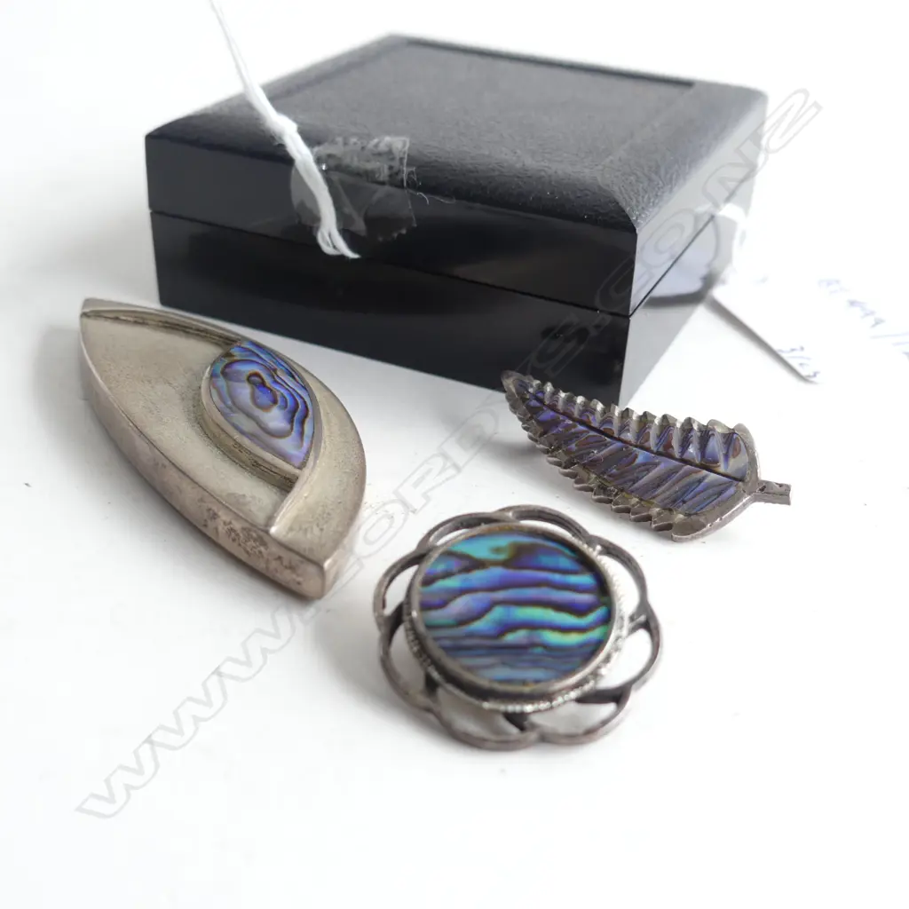 3 PCES OF NZ SILVER AND PAUA JEWELLERY Image 1++