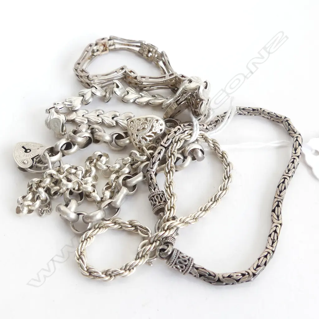 6 STG BRACELETS 62 GRAMS Image 1++