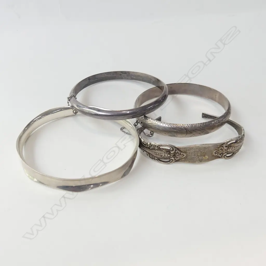 4 925 SILVER BANGLES 46 GRAMS Image 1++