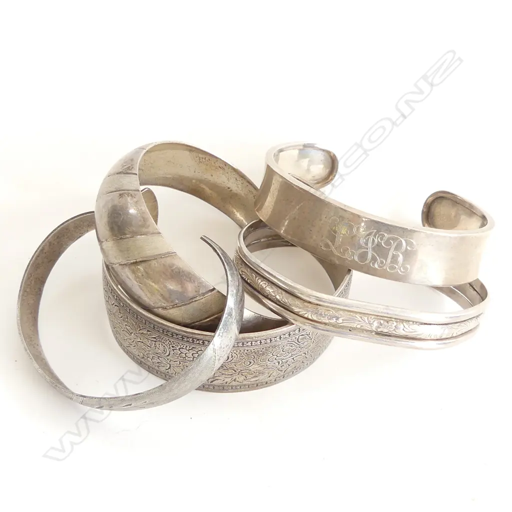 5 925 SILVER CUFF BANGLES 101 GRAMS Image 1++