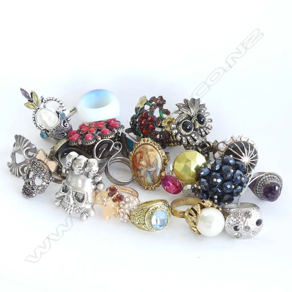 20 ASST. LGE COSTUME RINGS Image 1++