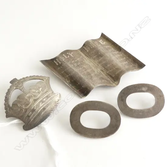 4 SILVER ITEMS STAMPED SILVER & WITH NZ MAKERS MARK JMDW