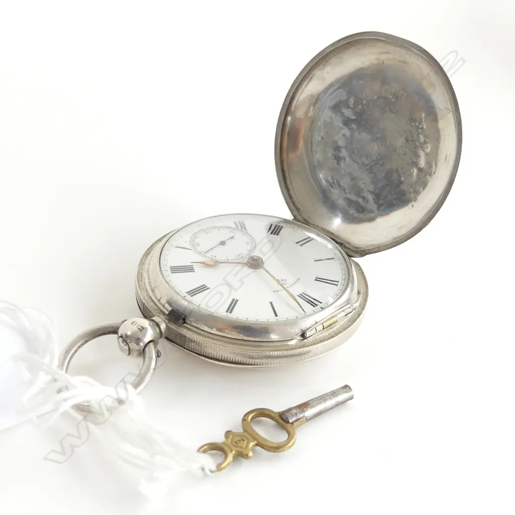 ROTHERMANS 1896 SILVER FOB WATCH KEY WIND RUNNING Image 1++
