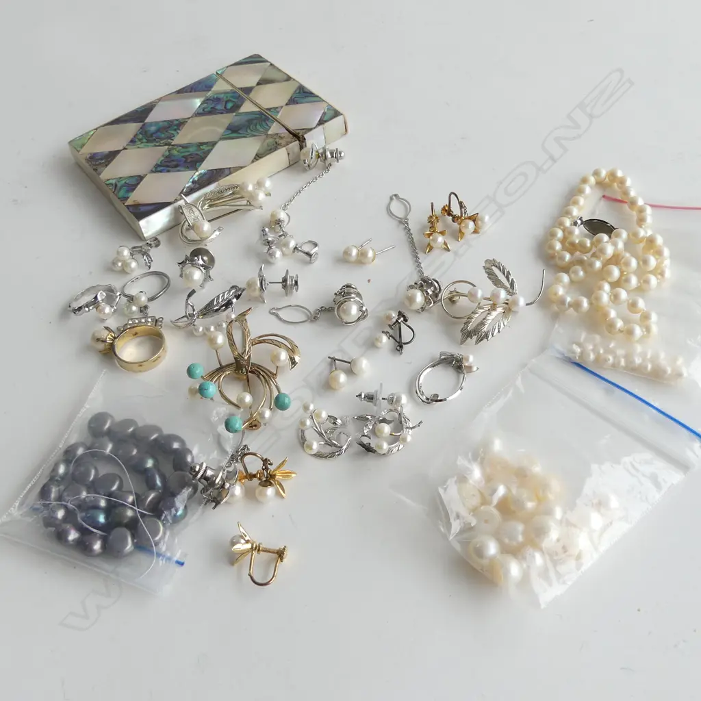 ASST. PEARL JEWELLERY + MOP CARD CASE AF Image 1++