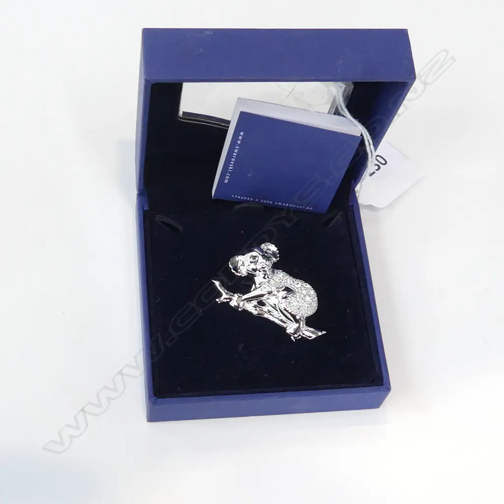 SWAROVSKI CRYSTAL KOALA BROOCH H.45MM - IN ORIGINAL BOX WITH CERT. Image 1++