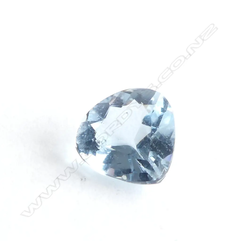 LOOSE TOPAZ LIGHT BLUE GEMSTONE FACTED TRILLIANT CUT 2.23CTS WITH REPORT Image 1++