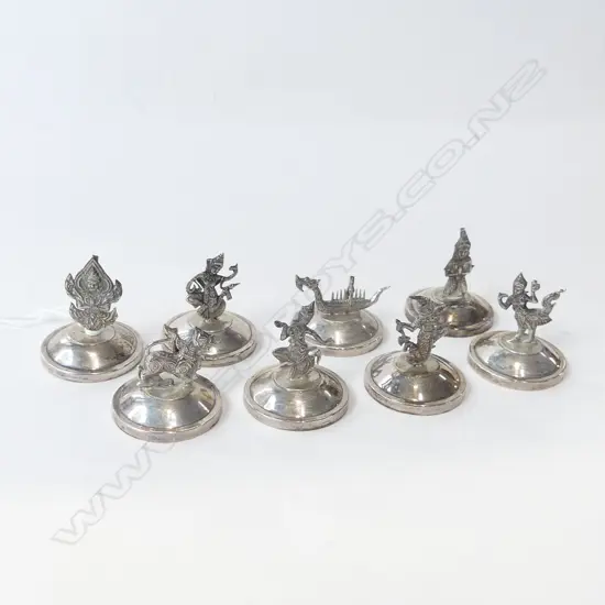 8 THAI SILVER PLACE NAME HOLDERS