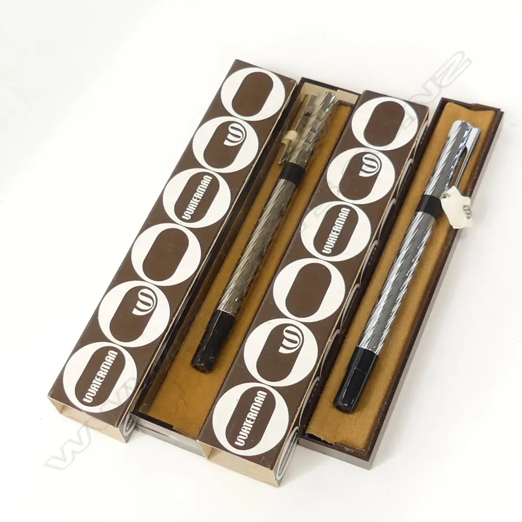 TWO VINTAGE WATERMAN PENS IN ORIGINAL BOXES Image 1++