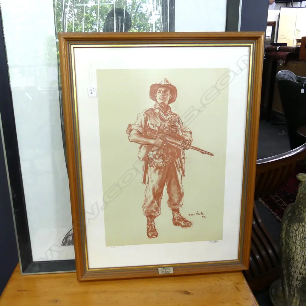 LGE SIGNED PRINT OF A SOLDIER 40/50 660x460mm Image 1++