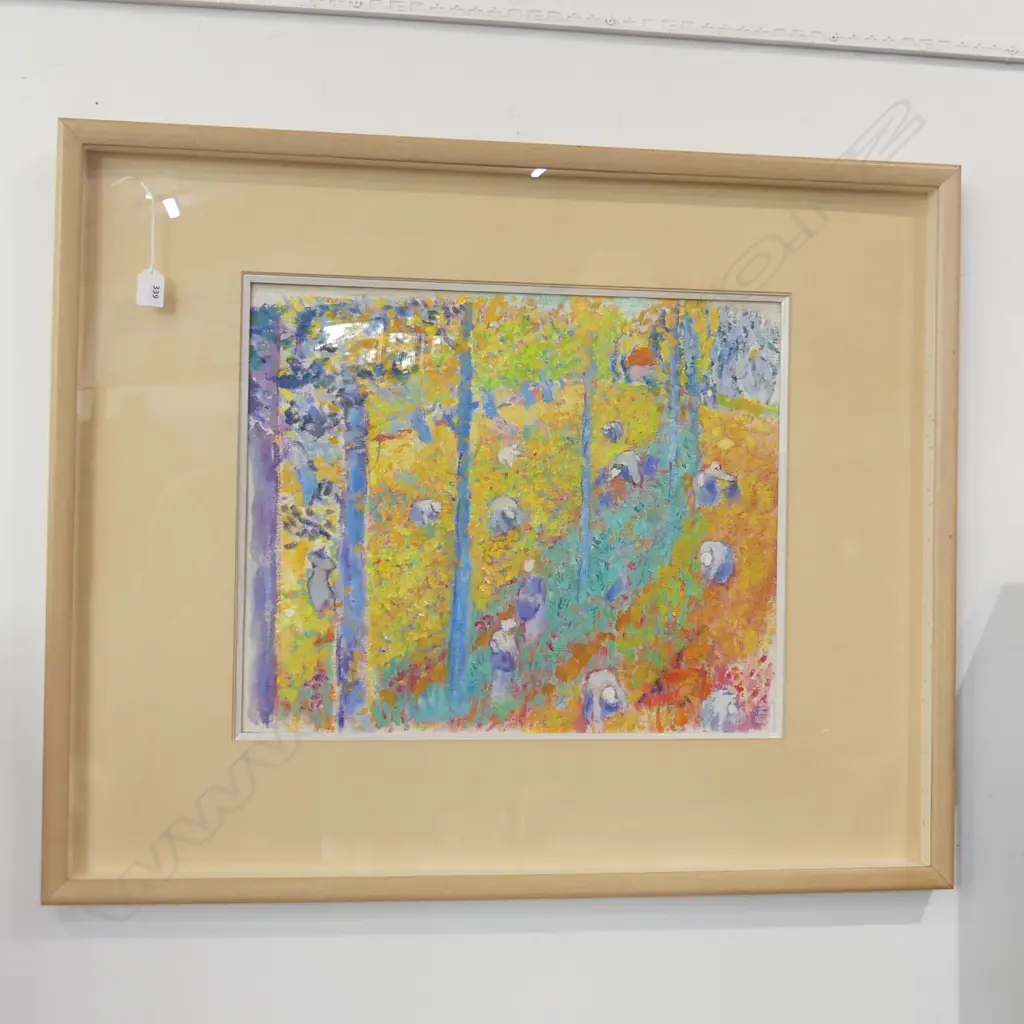 PETER FEATHERSTONE 'LES PAYSANS' OIL SIGNED & DATED '91 435x530mm Image 1++