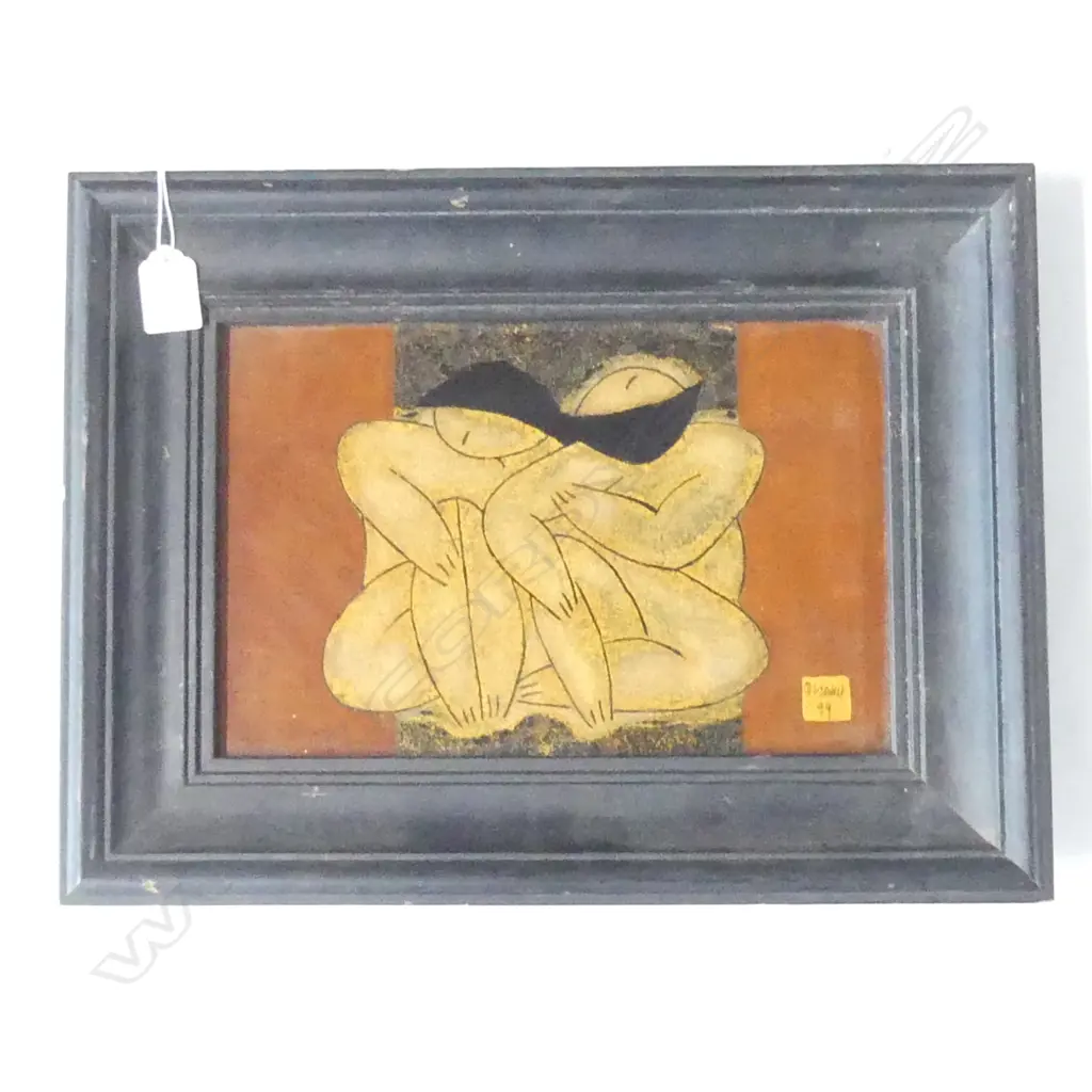 SIGNED ARTWORK; TWO FIGURES 190x290mm Image 1++