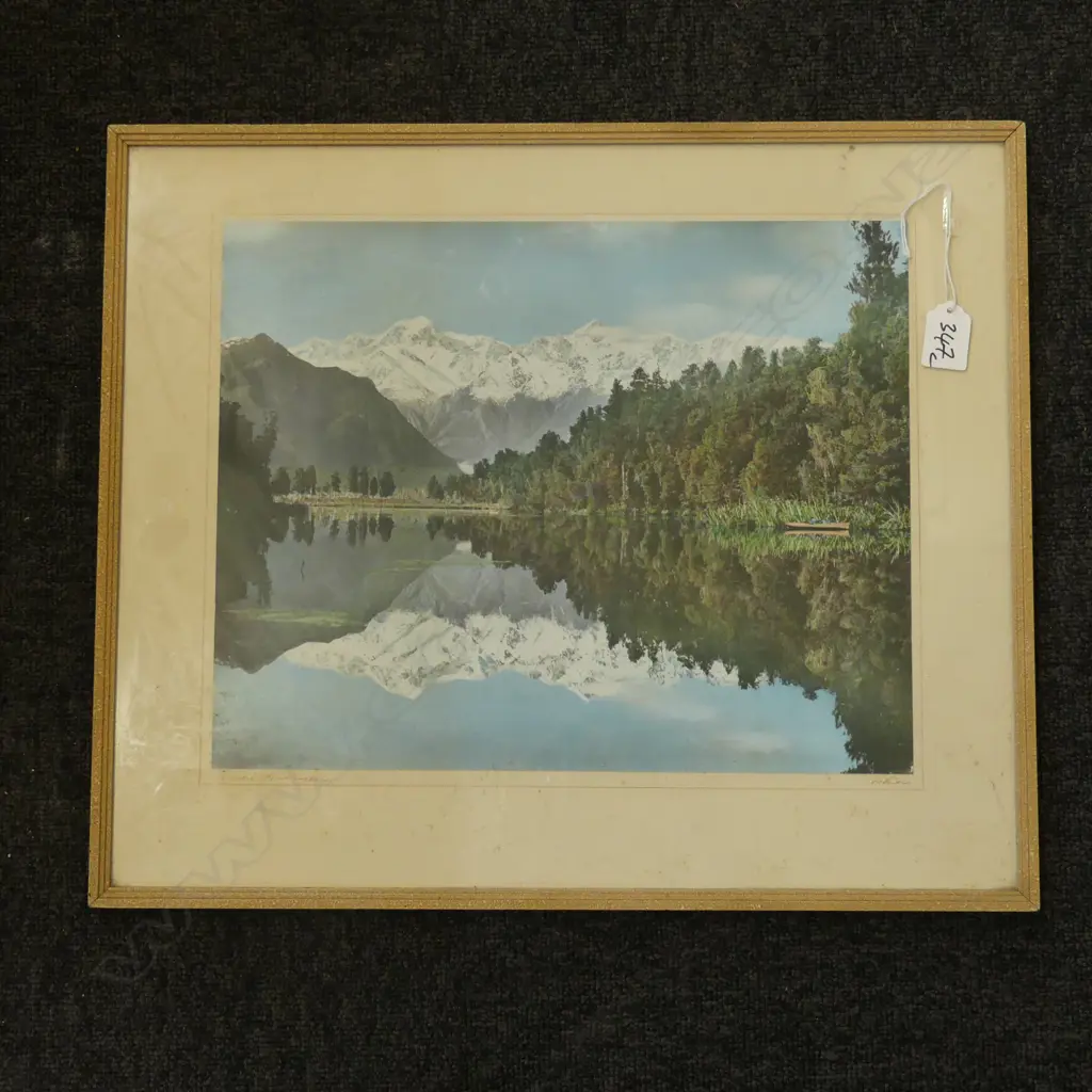 WHITES AVIATION VINTAGE PHOTO LAKE MATHESON HAND COLOURED Image 1++