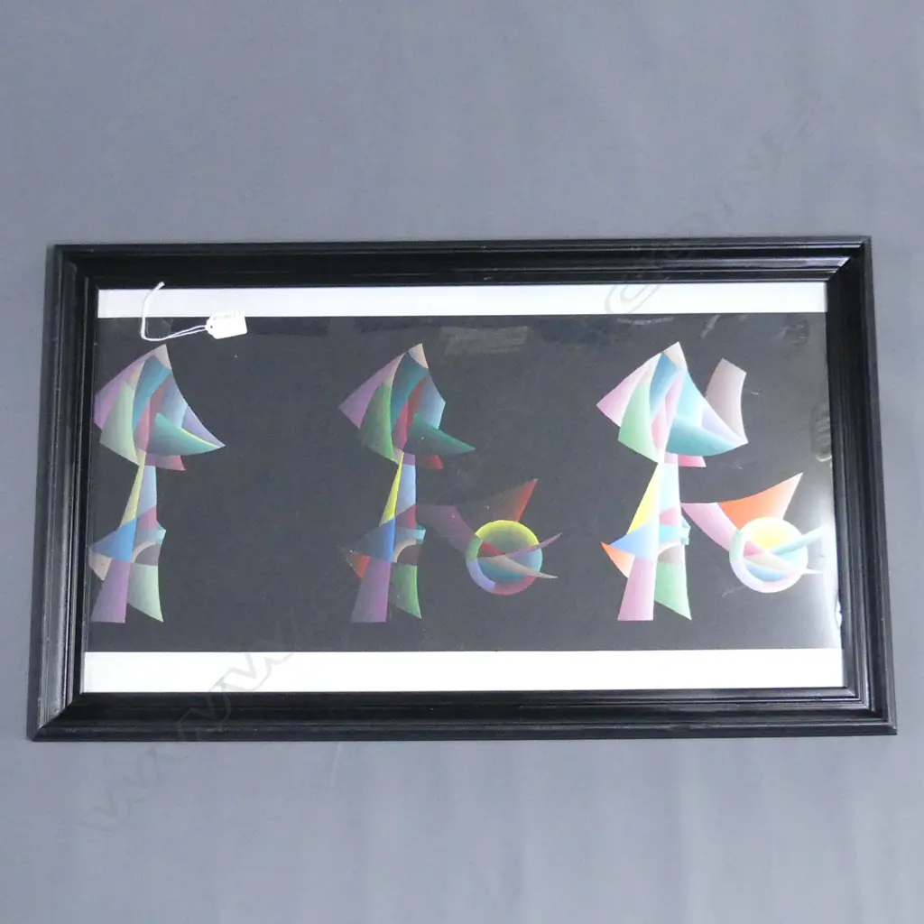 LLOYD HILLYER ABSTRACT ACRYLIC ON CARD 300x670mm Image 1++