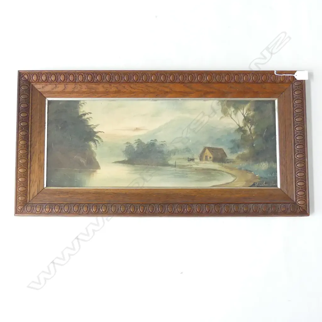 CARL DE RITZ COLONIAL OIL LAKE SIDE WHARE -235 X 615mm Image 1++
