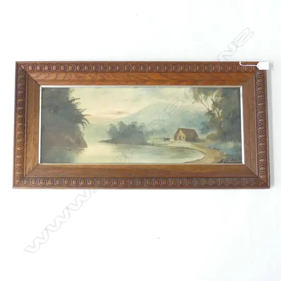 CARL DE RITZ COLONIAL OIL LAKE SIDE WHARE -235 X 615mm