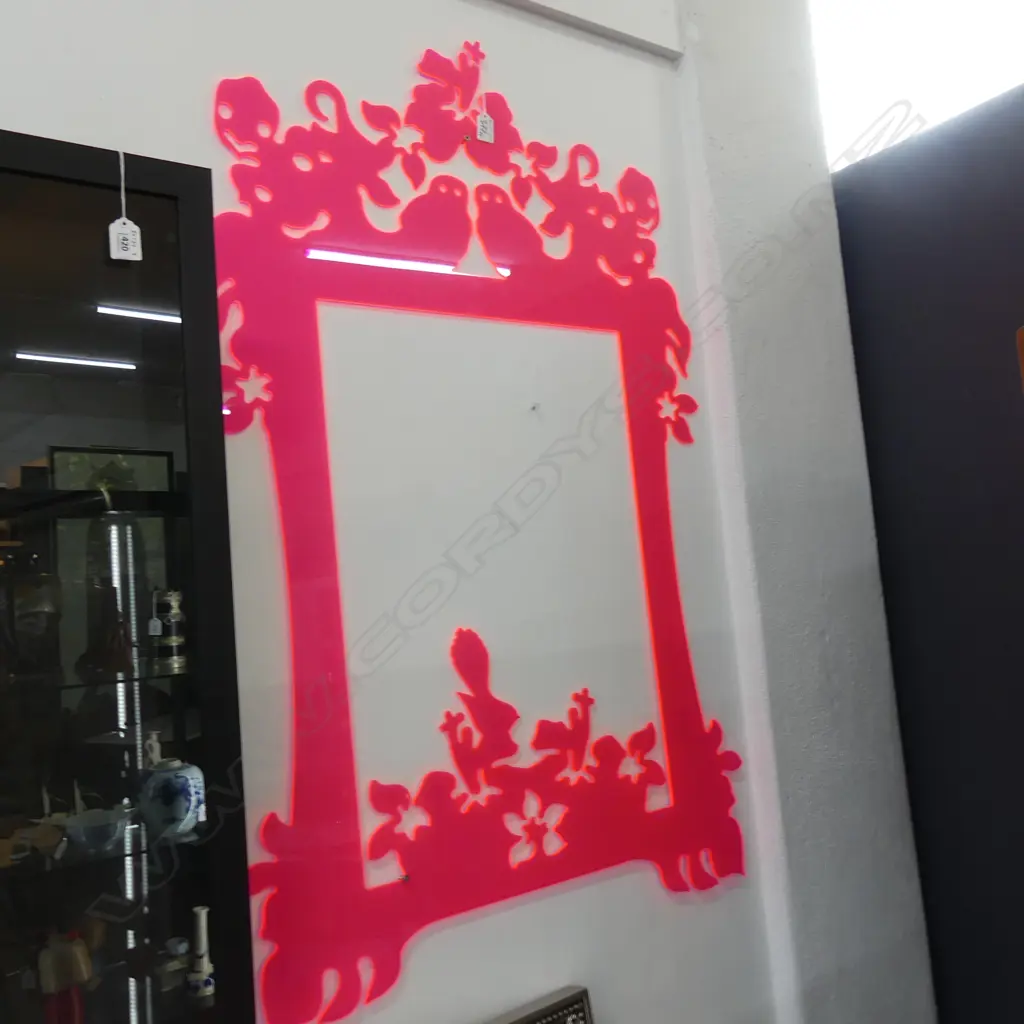 LARGE LASER CUT PERSPEX FRAME 1080x700mm NZ imagery birds tiki etc Image 1++