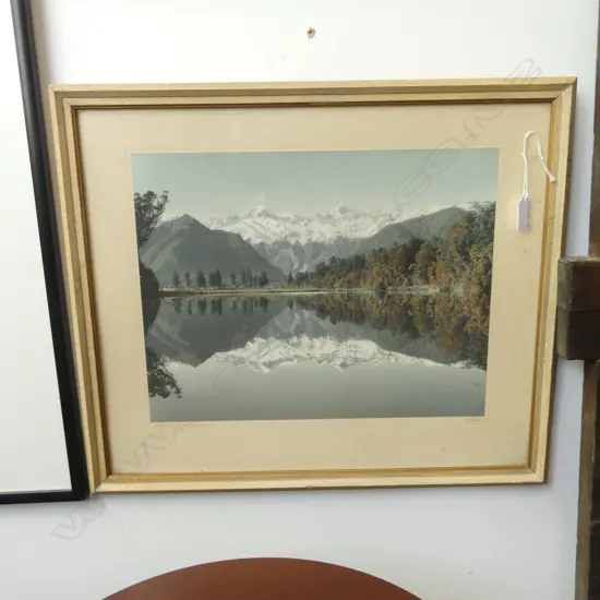 WHITES AVIATION VINTAGE PHOTO LAKE MATHESON HAND COLOURED