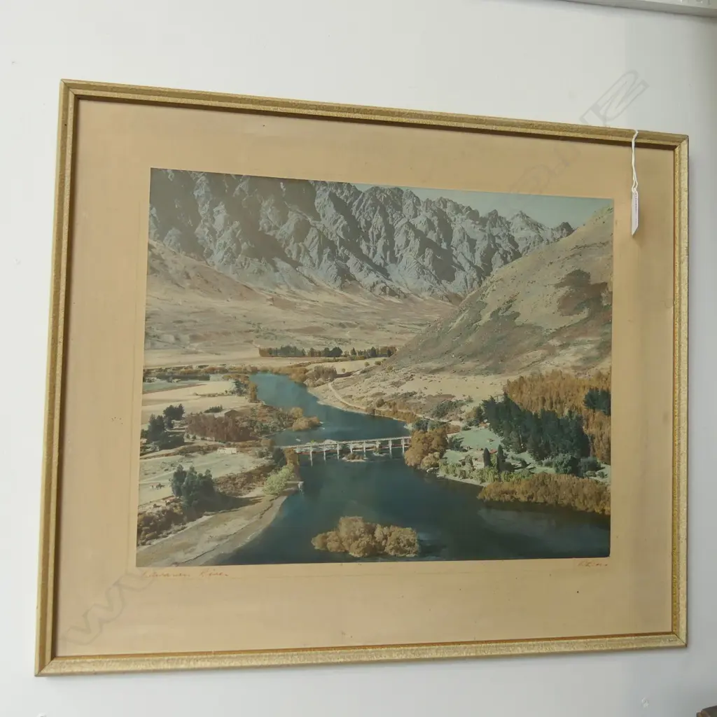 WHITES AVIATION VINTAGE PHOTO KAWARAU RIVER HAND COLOURED Image 1++