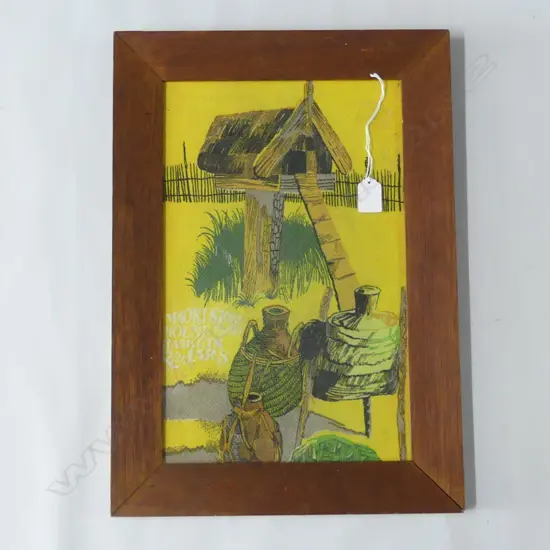 FRAMED MAORI TEA TOWEL 395x250mm
