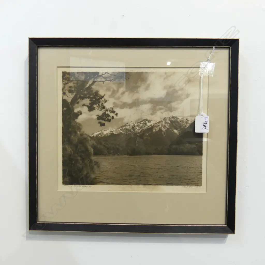 GEORGE CHANCE PHOTOGRAPH 'LAKE GUNN - EGLINTON VALLEY - NZ' 230x280mm Image 1++