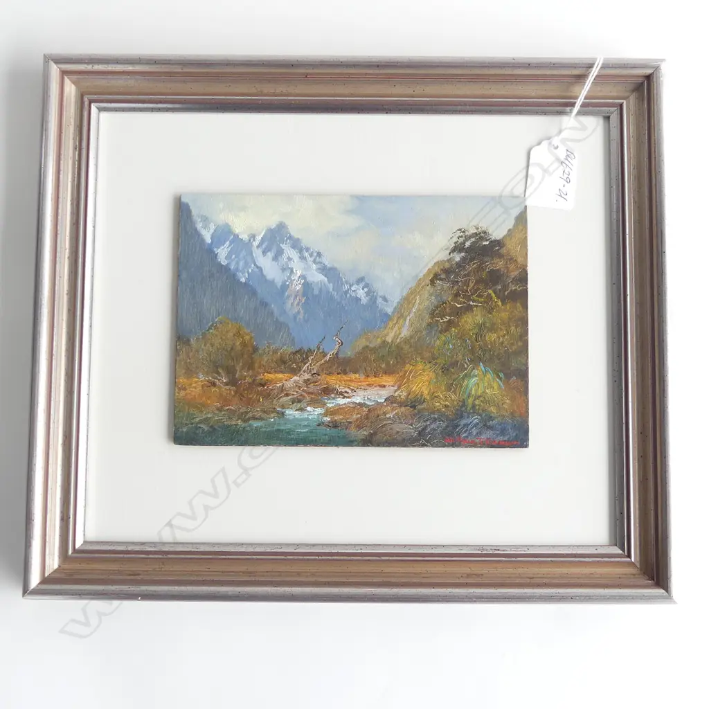 WALLACE T KEOWN PAINTING ON PANEL DARRAN MOUNTAINS Lower Holyford 170x125mm``` Image 1++