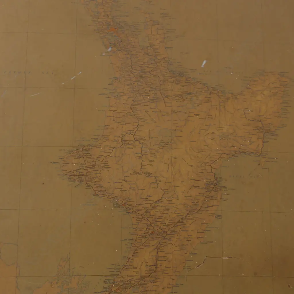 VINTAGE MAP OF NORTH ISLAND 915x670mm AF Image 1++
