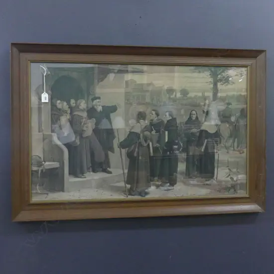 LG FRAMED VICTORIAN PRINT  510 X 870MM