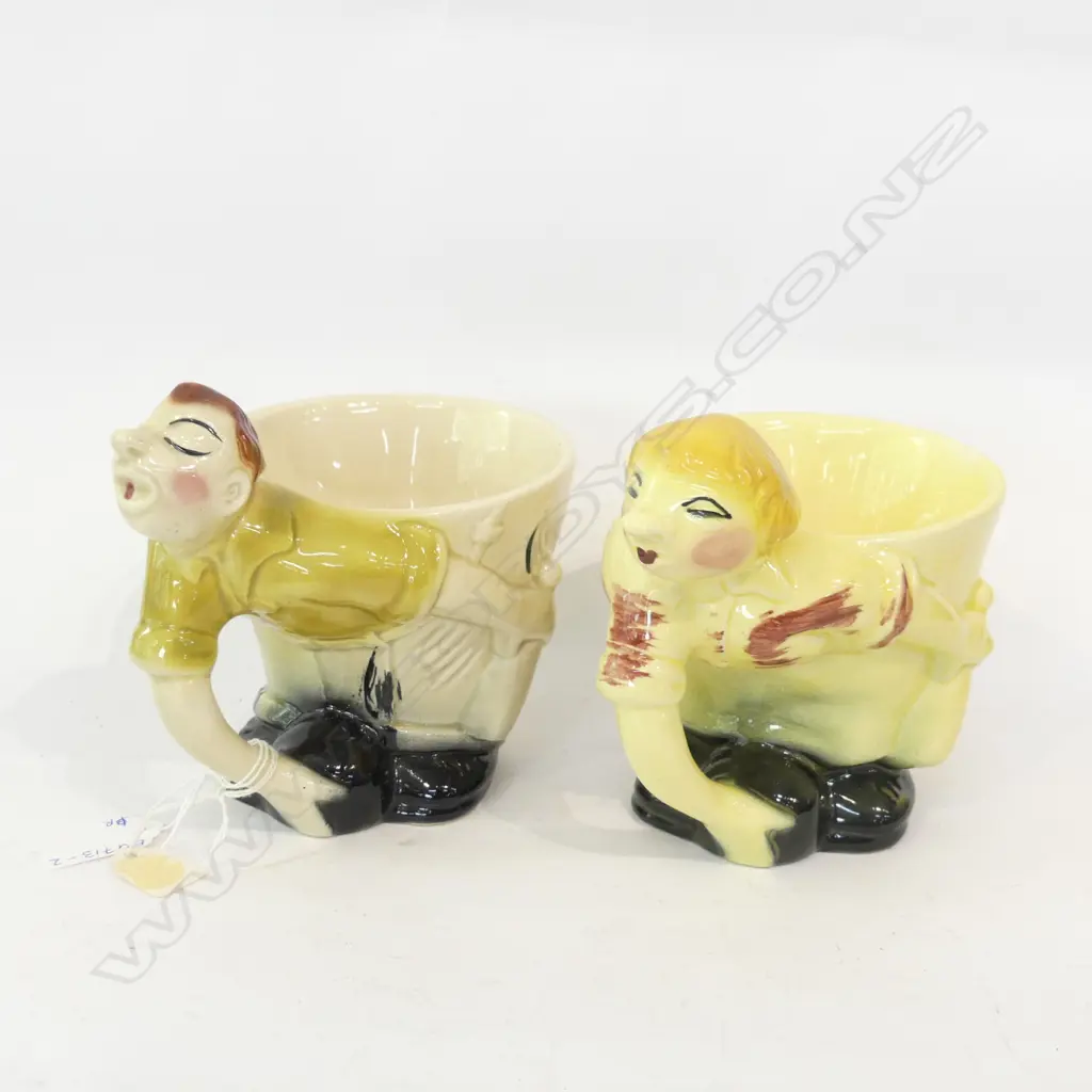 PR HIS & HER 1950'S BOWLER MUGS Image 1++
