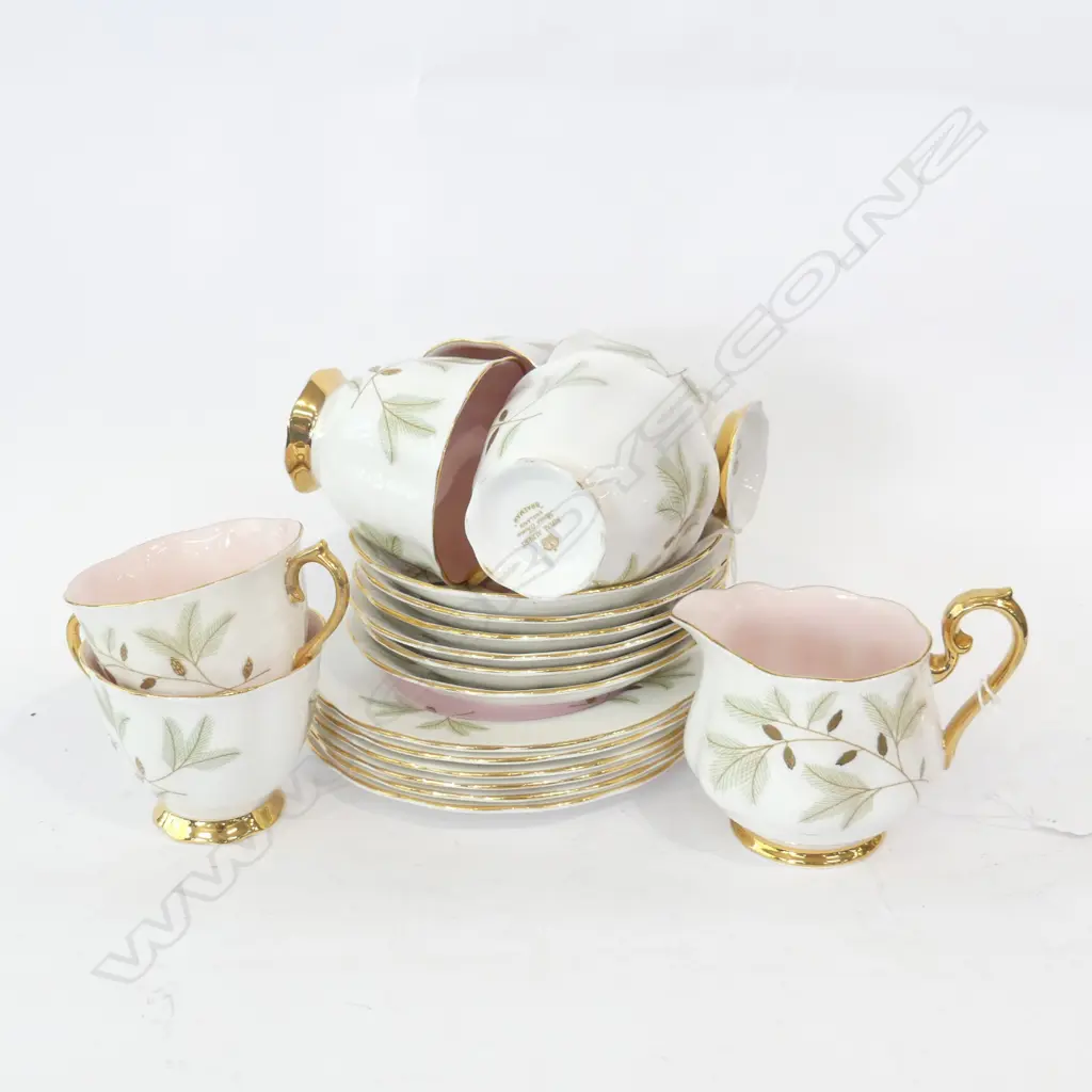 ROYAL ALBERT 'BRAEMAR' PART TEASET; 6 TRIOS & MILK JUG Image 1++