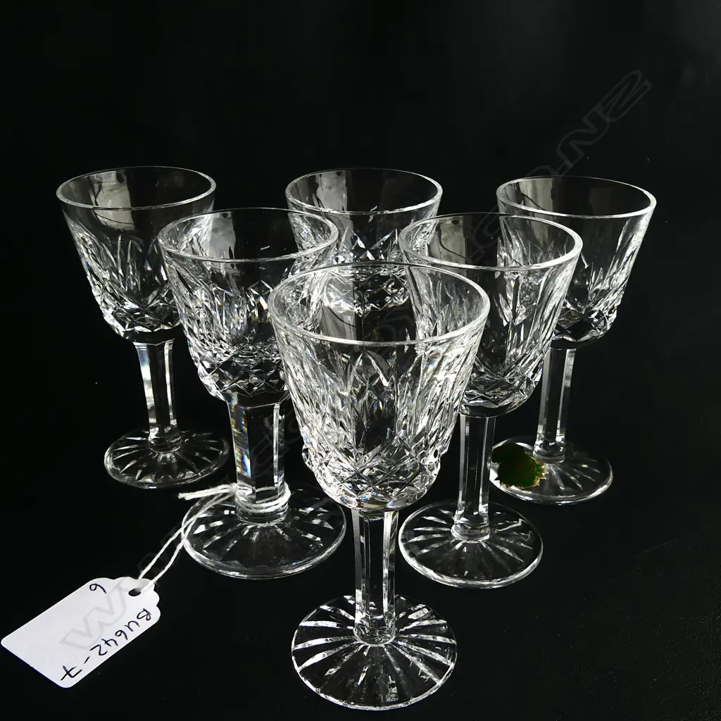 SIX WATERFORD 'LISMORE' LIQUEUR GLASSES, H. 90MM Image 1++