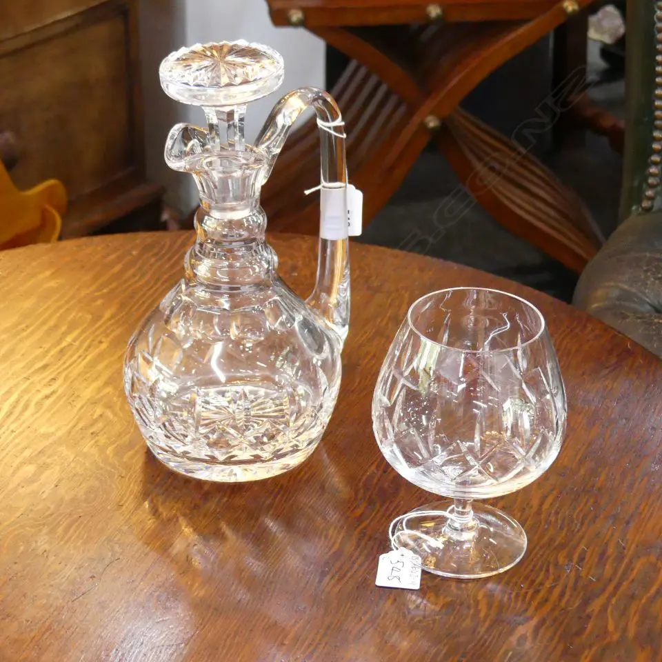 STUART CRYSTAL DECANTER (H. 255MM) + STUART CRYSTAL BRANDY BALLOON  (H 115MM) Image 1++