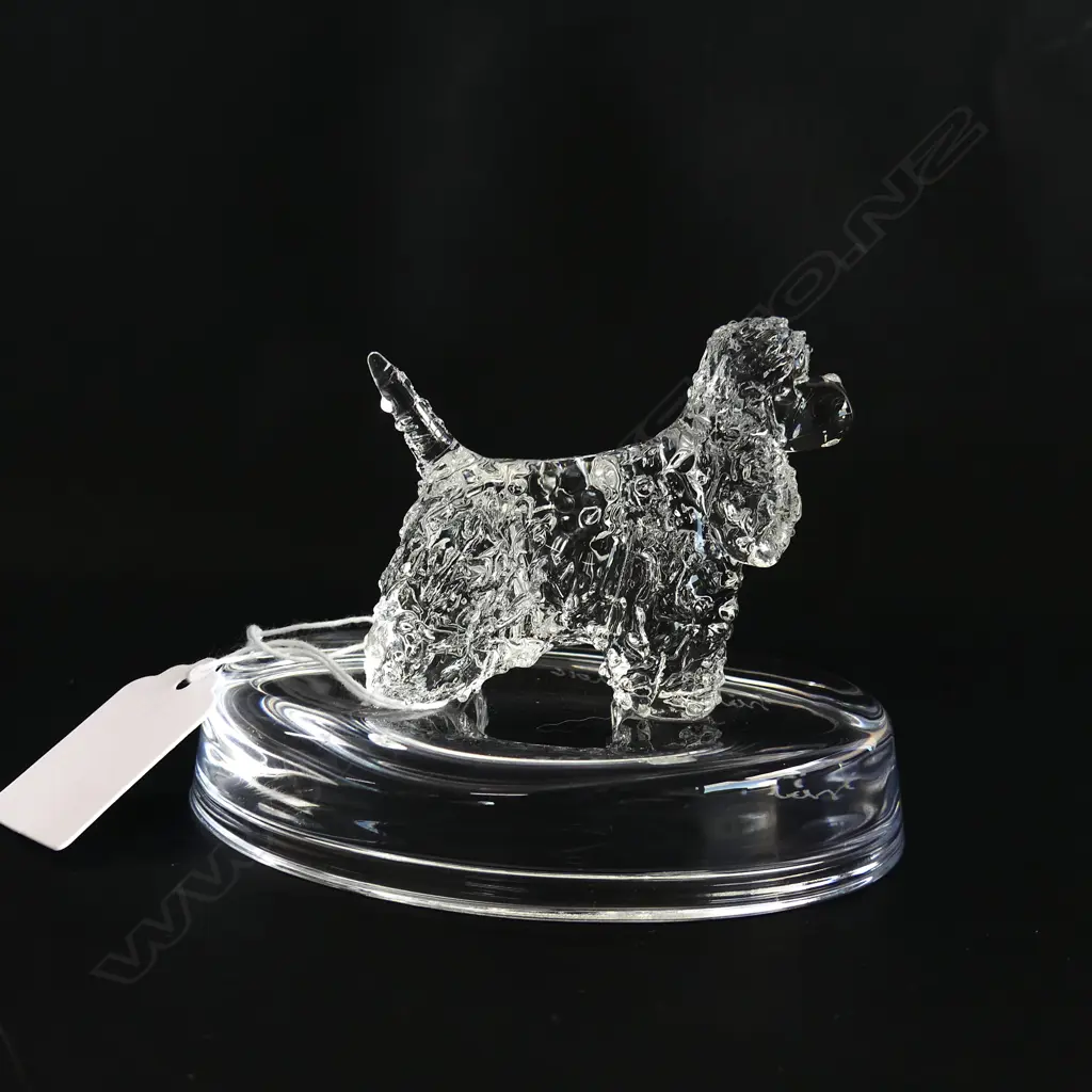 AMERICAN COCKER SPANIEL  GLASS STATUETTE - SIGNED & DATED 'NEIL HARRIS 2016' Image 1++