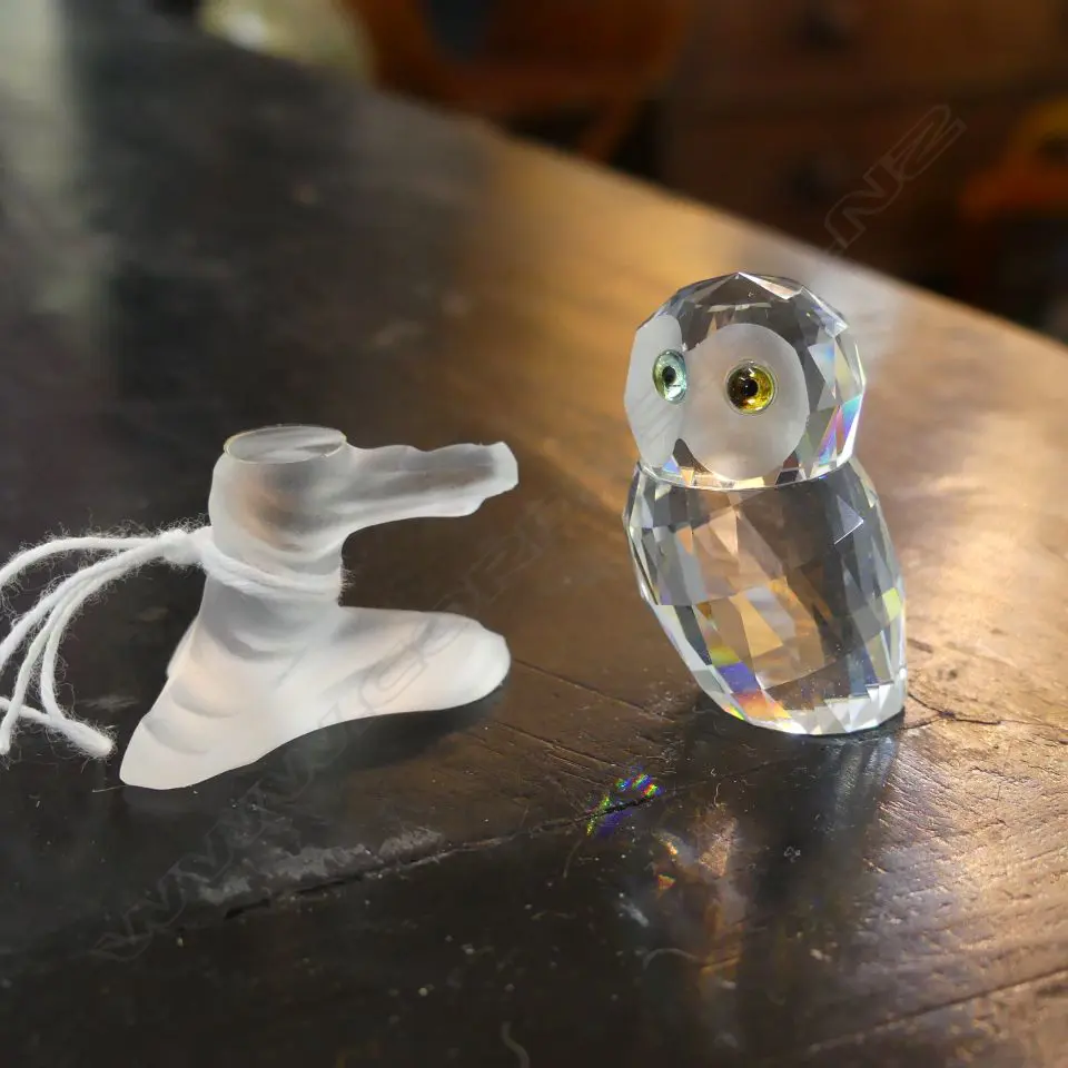SWAROVSKI CRYSTAL OWL (H. 60MM) IN ORIGINAL BOX  AF Image 1++