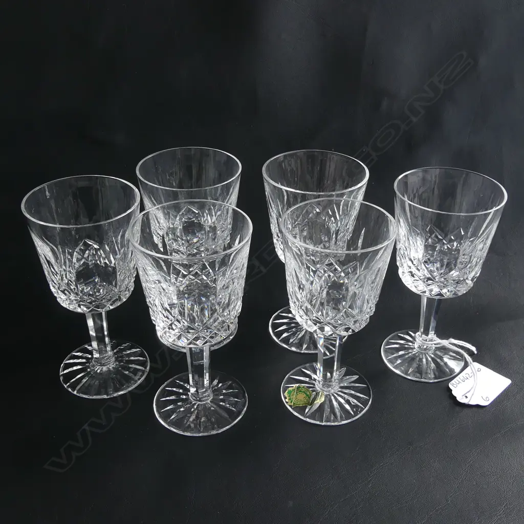 SIX WATERFORD 'LISMORE' SHERRY GLASSES, H 110MM Image 1++