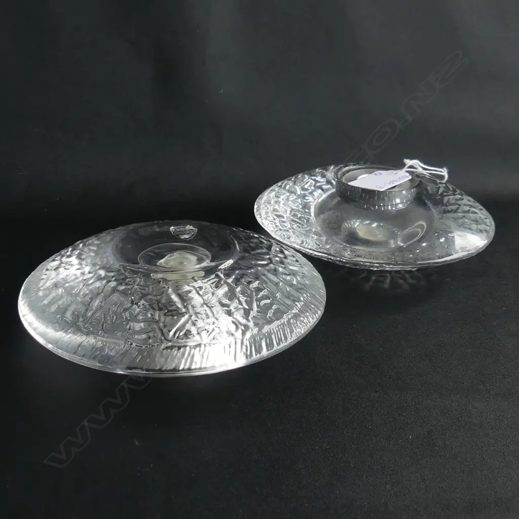 PR ORREFORS DISCUS CANDLE HOLDERS  DIA 150MM Image 1++