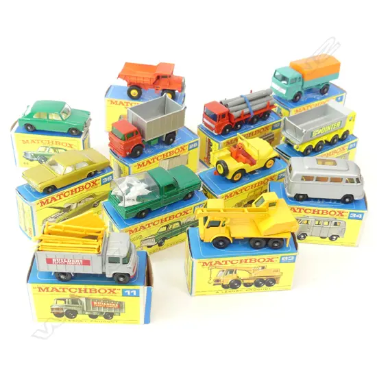12 MATCHBOX SERIES mainly 'F' BOXED VEHICLES